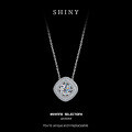 Silver Moissanite Necklace, 1 Carat Luxury Pendant for Live Stream Supply-0-4