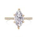 wholesale S925 Sterling Silver Cross-Border Live Streaming Women's Ring with 8A High Carbon Square Ice Flower Zirconia, Super Sparkling 1-5 Carat Simulated Diamond Ring-0-14