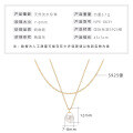 S925 Sterling Silver Geometric Hollow Natural Freshwater Pearl Necklace-0-15
