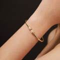 wholesale S925 Silver C-Shaped Open Bangle with Crystal Accents, Trendy Cross-Border Fashion Accessory-0-3