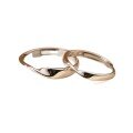 wholesale S925 Silver Couple Rings Men Women Korean Style Minimalist Matte Polished Knot Matching Band Rings J3397-0-4