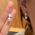 wholesale S925 Sterling Silver Blue Star Pearl Earrings, Light Luxury, Sweet, Niche Design, High-End Fashion Earrings for Women-0-3