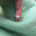 wholesale 925 Sterling Silver Matte Sandblasted Starfish Ring Minimalist Stackable Star Ring for Women-0-0