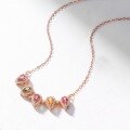 wholesale S925 Silver Fashion Popular Natural Tourmaline Dual-Use Pendant with Colored Gemstone Inlay Necklace for Women, Designer Sense Jewelry Wholesale-0-2