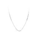 wholesale S925 Silver Nalan Simple Necklace Korean Style Elegant Personality Geometric Ellipse Tin Pattern Chasing Collarbone Chain D8825-0-4