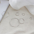 wholesale S925 Sterling Silver Korean Style Minimalist Circle Earrings Women's Ins Simple Earring Earrings-0-1