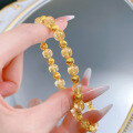wholesale S925 Silver New Style 8mm Transparent Citrine Cat Eye Bracelet for Women, Gift Bracelet, Light Luxury Celebrity Style-0-3