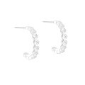 wholesale S925 silver 352 diamond honeycomb earrings for women, minimalist style, small and unique, elegant and luxurious, C-shaped design-0-4