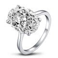 wholesale [S925 Sterling Silver Ring] French Audrey Hepburn Style Luxury 5-Carat Cocktail Ring for Women, Exaggerated Design-0-4