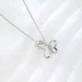 wholesale S925 Sterling Silver Diamond-Inlaid Hollow Butterfly Necklace for Women, Fashion Minimalist Insect Animal Pendant-0-1