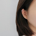 wholesale S925 Silver Korean Version Ear Clips for Non-Pierced Ears, INS Minimalist Stud Earrings for Students-0-2