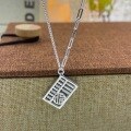 wholesale Silver S999 Maker's Abacus Necklace, Auspicious and Stylish Retro Vintage Minimalist Design High-End Collarbone Chain-0-2