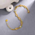 wholesale S925 Silver Colored Gemstone Bracelet for Women, French Light LuxuryDesign Sense TemperamentJewelry-0-2