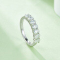 wholesale S925 sterling silver plated with 18k gold oval moissanite stacking ring set with moissanite stones-0-1
