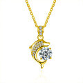 S925 Sterling Silver Moissanite Dolphin Pendant Necklace, Cross-Border Wholesale-0-5
