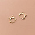 wholesale S925 silver cute hollow-out cat ear short stud earrings summer Korean style women sweet ear accessories G9806-0-0