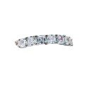 wholesale S925 Silver Pagoda Milling Full-Circle Diamond Row Ring for Women, 3mm High-Carbon Diamond Simulation Ring-0-4