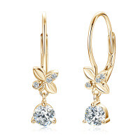 S925 Sterling Silver Flower Moissanite Earrings for Women-【Small Flower Earrings】K Gold  925 Silver