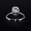 wholesale S925 Sterling Silver Oval 3ct Moissanite Engagement Ring with Certificate-0-2