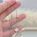 wholesale S925 Sterling Silver Red Elk Summer Fresh and Minimalist Starfish Necklace Pendant Shell French Light Luxury-0-2