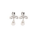wholesale S925 Sterling Silver Forest-style Original Design Lily of the Valley Earrings with White Shell Pearl for Women, Ins Chic Ear Accessories Wholesale-0-4