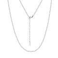 wholesale 925 Sterling Silver Cloud-Pull Jewelry Fígaro Necklace for Women, High-End Minimalist Chain Collarbone Necklace, Versatile Neck Chain-0-4