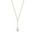 wholesale 925 Silver Geometric Triangle Necklace with Tassel for Women, Ins Advanced Sense, Luxury Small and Exquisite Collarbone Chain-0-4