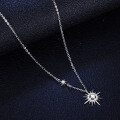 925 Silver Moissanite Hexagram Pendant Necklace-0-0