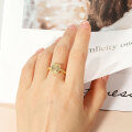 Copper Gold-Plated Zirconia Ring, Light Luxury Cross-Border Wholesale New Style-0-2
