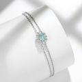 wholesale 18k Gold Plated S925 Silver with New Paraiba Moissanite 5*7mm Oval Cut Halo Zircon Bracelet Jewelry-0-3