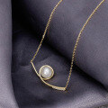 wholesale 9K Gold Pearl Necklace, Yili Jewelry Manufacturer Wholesale Summer Retro Minimalist Luxury Style-0-1