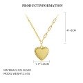 wholesale S925 Sterling Silver New Wholesale, Brushed Heart Pendant, Pearl-edged Luxury Feel Small Women's Choker Necklace-0-5