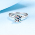 wholesale PT950 plated S925 silver 1-carat moissanite ring for women with letter design,,,,-0-1