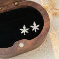 wholesale Sterling Silver S999 Maple Leaf Ear Studs for Women, Light Luxury, Minimalist, Fresh and Natural Style, Versatile Earrings for Pierced Ears Trendy-0-1