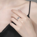 S925 Silver Moissanite Ring Women, 50-Point Chic Classic Sparkle Wholesale-0-2