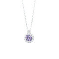 wholesale S925 Sterling Silver New Sunflower Pendant Necklace with Moissanite, Minimalist Designer Collarbone Chain, Small Handbag Charm-0-11
