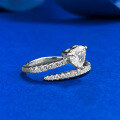 wholesale S925 Silver 6*6mm Heart-shaped Minimalist Ring, New Ins Style Ring for Export by Moojing Jewelry-0-1