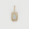 wholesale S925 Silver Plated 14K Gold African Opal Pendant Jewelry Wholesale for *aget Winter New Japanese Niche Fresh Style-0-5
