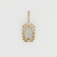 wholesale S925 Silver Plated 14K Gold African Opal Pendant Jewelry Wholesale for *aget Winter New Japanese Niche Fresh Style-Australian Opal Pendant (without chain)  925 Silver