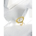wholesale S925 Sterling Silver Korean Version INS Niche Design Minimalist Versatile Geometric Hollow-Out Irregular Open Ring for Women-0-1