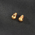 wholesale Gold-Plated S925 Silver Accessories Turquoise Vajra Disciple Beads Cross Vajra Bell Spacer Beads Lotus Pod DIY Ornaments-0-2