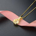 wholesale S925 silver fashion cute necklace accessory Korean simulated diamond jewelry pendant ladies teardrop-shaped pendant-0-2