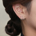 wholesale S925 Sterling Silver Minimalist Multi-layer Ear Cuffs For Women, Fashionable And Versatile In A Cool。-0-4