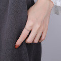 wholesale S925 Sterling Silver Korean Dongdaemun Minimalist Ins Style Fresh and Delicate Chain Tassel Adjustable Ring-0-2