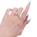 wholesale 925 Sterling Silver Ribbon Brush Finish Ring Set with 50ct White Diamond Vintage Handcrafted Brush Ring-0-4