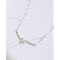 wholesale S925 Sterling Silver Freshwater Pearl Necklace for Women, Small and Unique Design with Chopstick Pendant, Light Luxury and Versatile Collarbone Chain-0-1