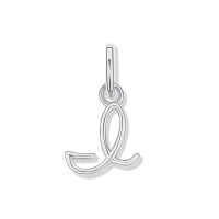wholesale 925 Sterling Silver Irregular English Letter Pendant Ins Necklace For Women-I-Single Pendant/White Gold