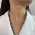 wholesale 14K Gold S925 Sterling Silver Necklace, High-end Versatile Collarbone Chain, Baroque Pearl Necklace Wholesale-0-1