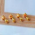 wholesale S925 Gold-Plated Silver South Red Connection Clasp for DIY Bracelet Necklace S-Hook Flower Clasp Hook Fastener Pendant Clasp-0-3