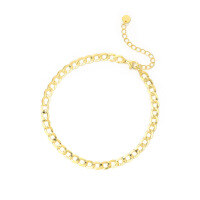 wholesale S925 Silver Minimalist French Cross-border Women's Hip-hop Cuban Chain Ankle Bracelet, Fashionable And Versatile-Anklet-L849-Gold&gt;925 Silver